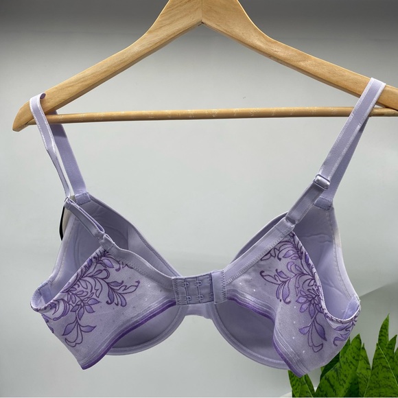 Wacoal Women's Net Effect Contour Bra In Purple Heather Multi size 36DD NEW - Picture 3 of 8